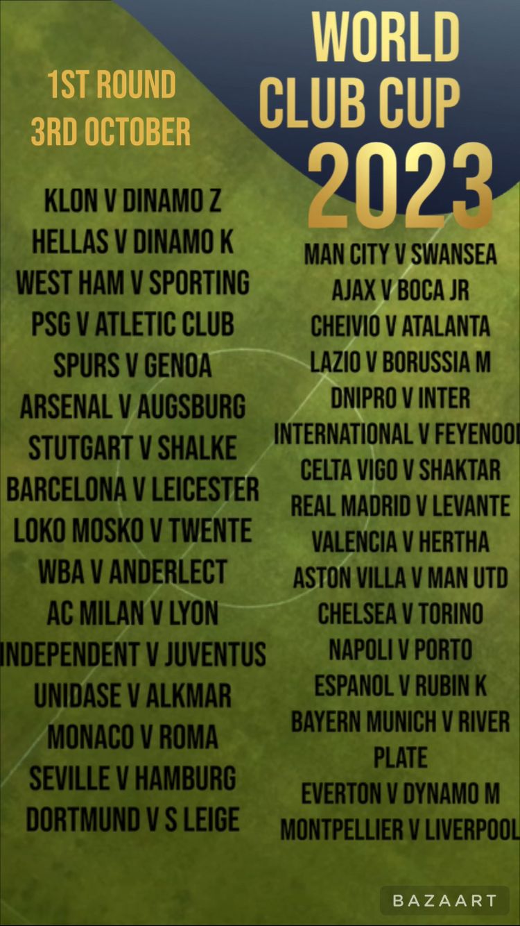 World Club Cup 1st&nbsp;Round